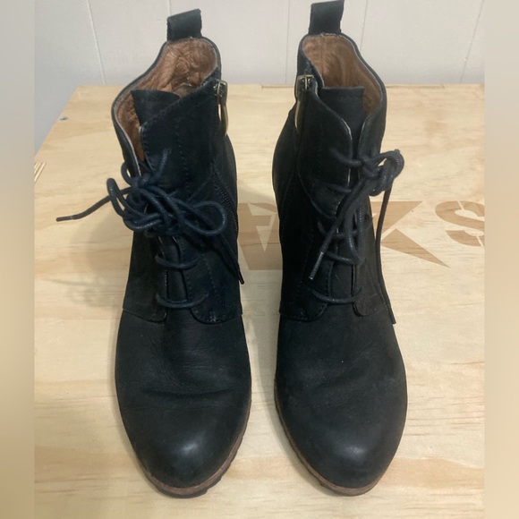 Biala Leather Wedge Booties size 7 Nordstrom - Picture 4 of 9